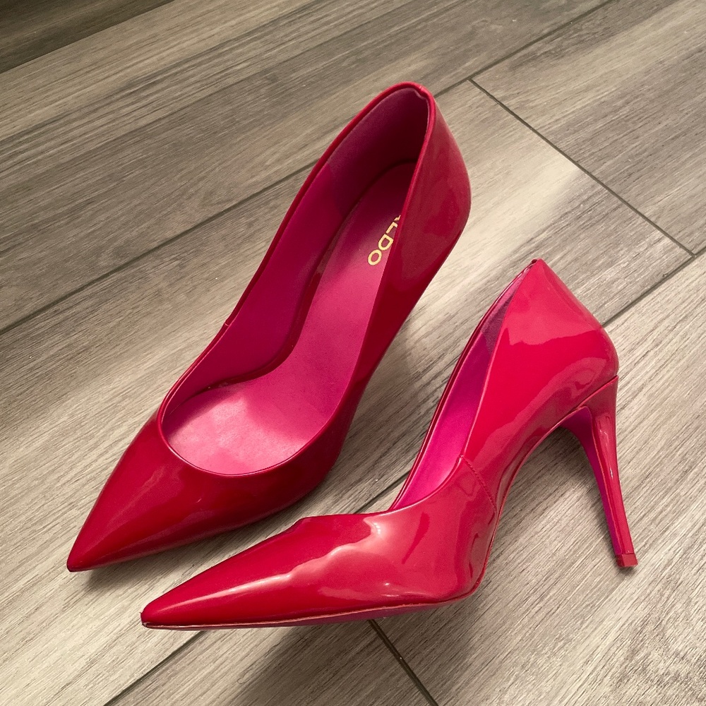 Red Aldo Pumps